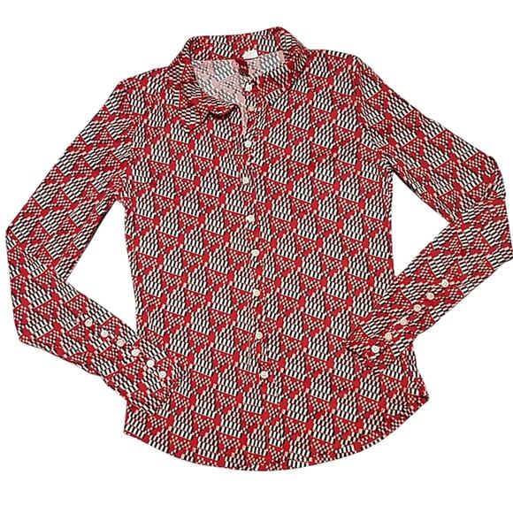 Divided orange patterned shirt - Picture 1 of 8